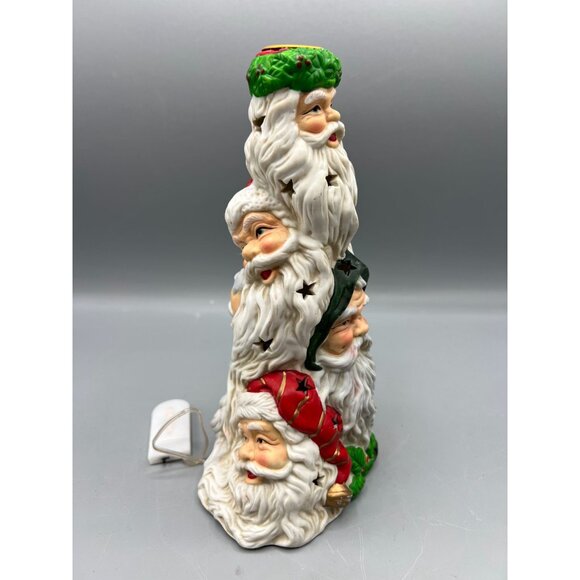 The Many Faces of Santa Lighted Figurine - Picture 4 of 16
